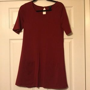 Forever 21 red two pocket dress